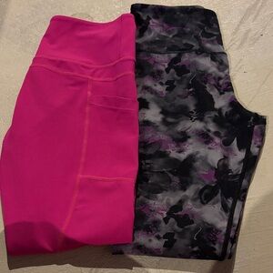 Zyia Pink and Black Women's Leggings